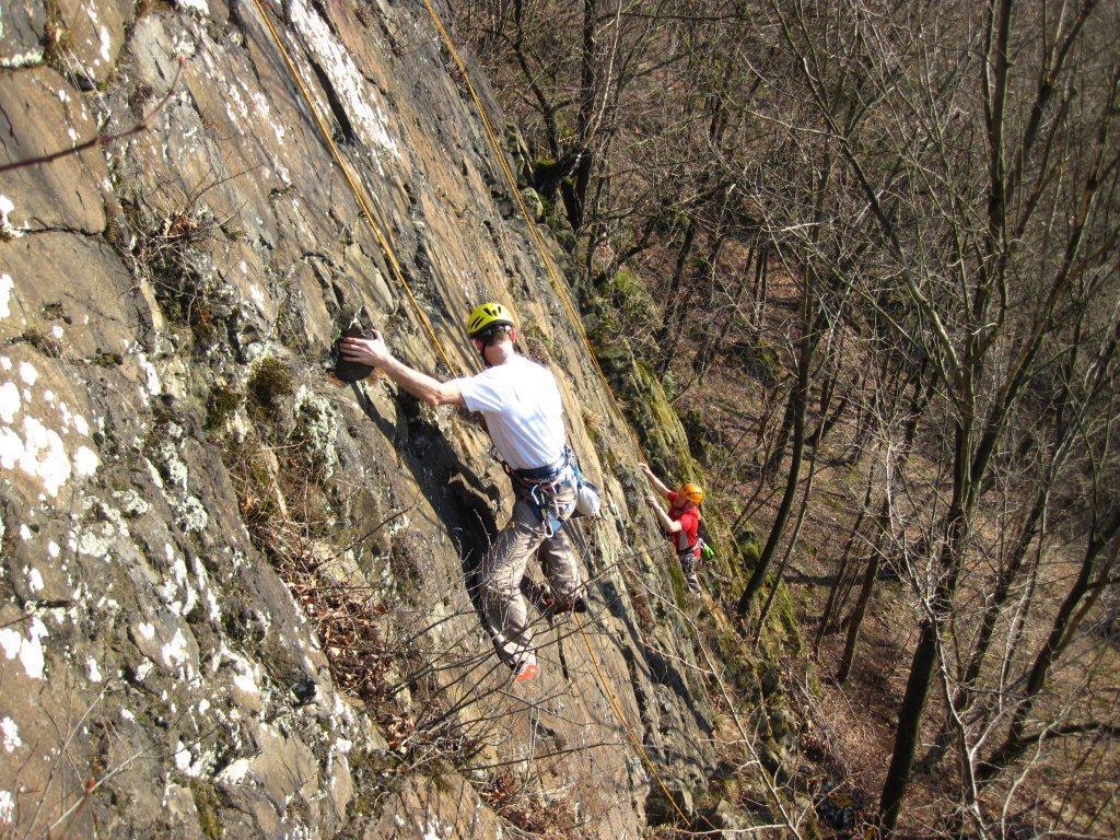 Klettern im Steinicht an der Septemberwand