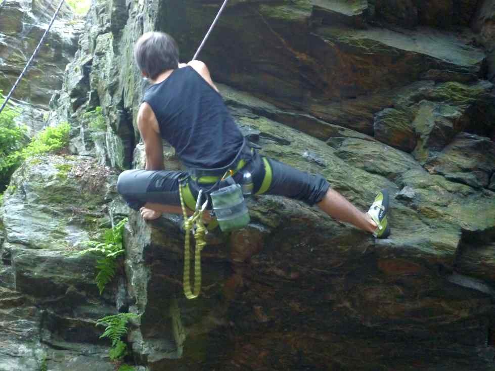 Klettern am Schwarzen Stein in Grünbach/Vogtland/Sachsen