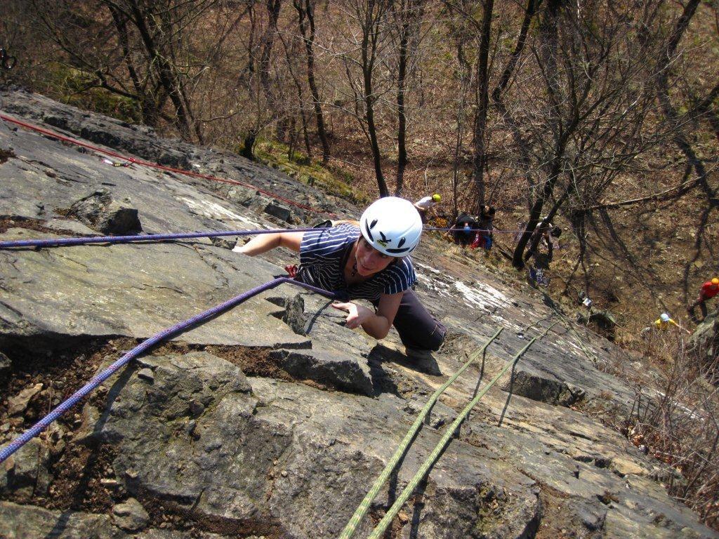 Klettern im Steinicht an der Septemberwand