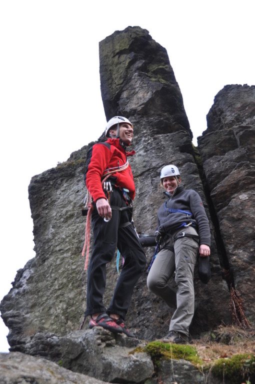 Nadine und Jens an der Abseile