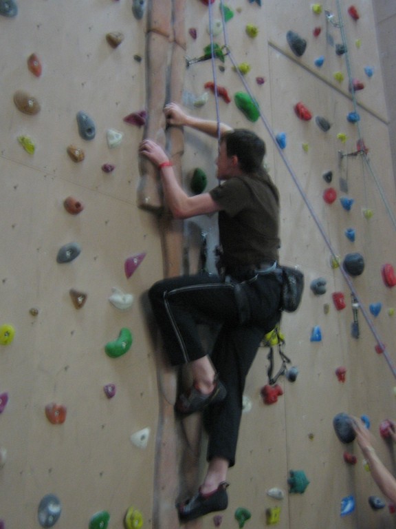 Kletterhalle Hof Untreusee - Hallenklettern und Flugtraining der Mittwochstrainingsgruppe