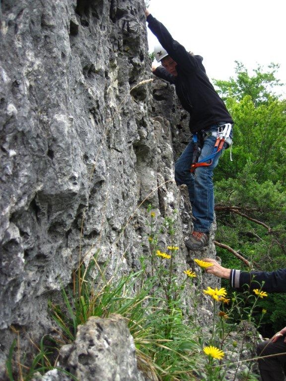 auf dem Höhenglück Klettersteig / Hersbrucker Schweiz