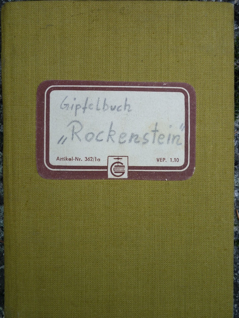 Gipfelbuch Rockenstein (Klettergebiet Auersberg/Oberes Muldetal)