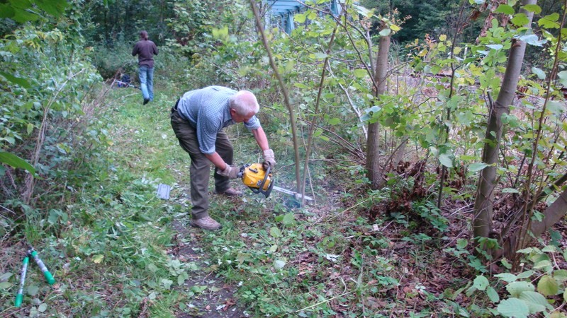 DAV Arbeitseinsatz im Klettergebiet Steinicht, 07.09.2011