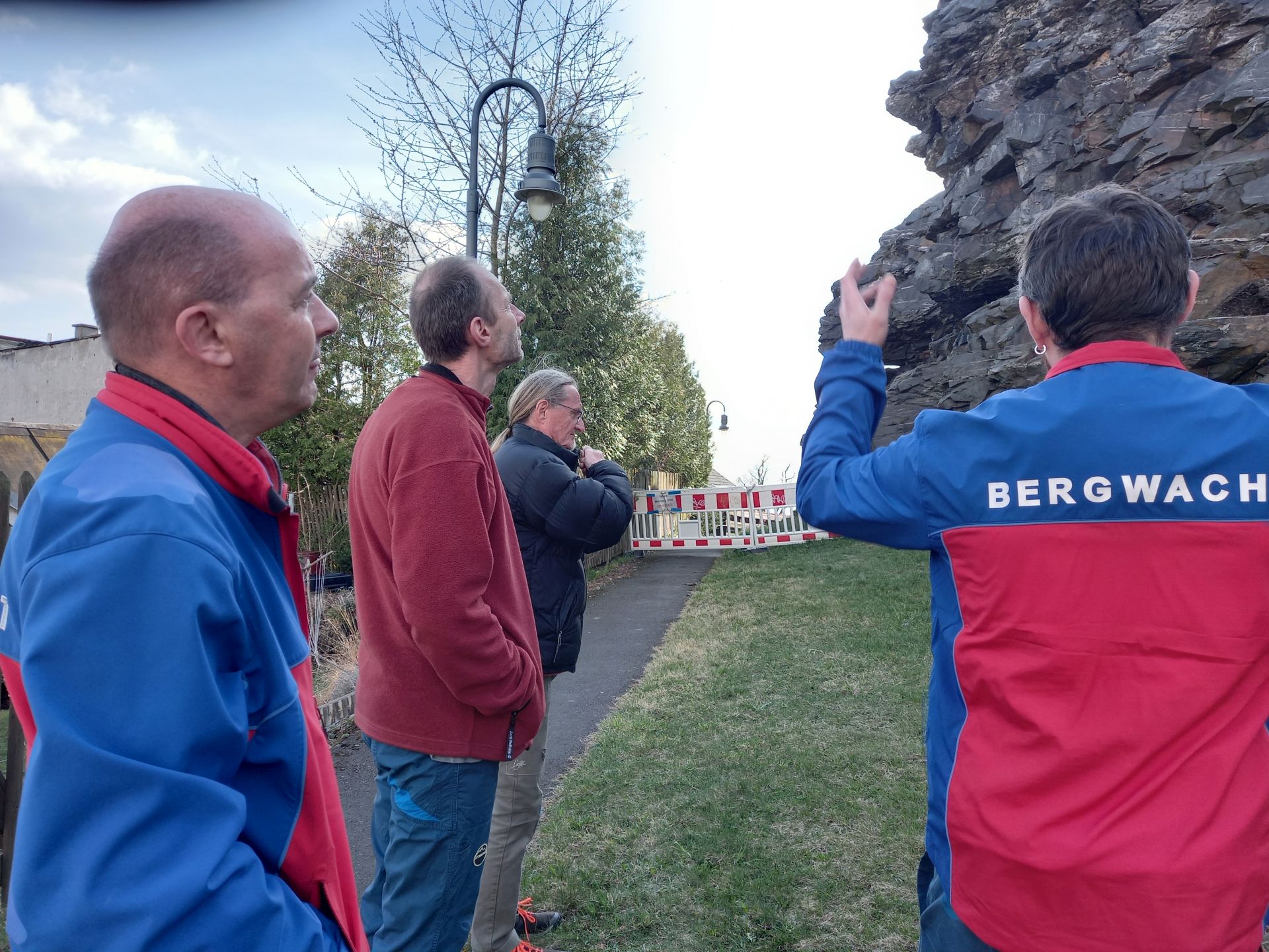 zur Erstbegehung am 02.04.2025, die Bergwacht Schöneck, gemeinsam mit dem DAV Plauen