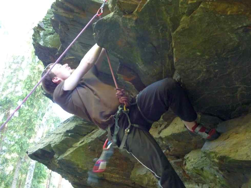 Klettern am Schwarzen Stein in Grünbach/Vogtland/Sachsen