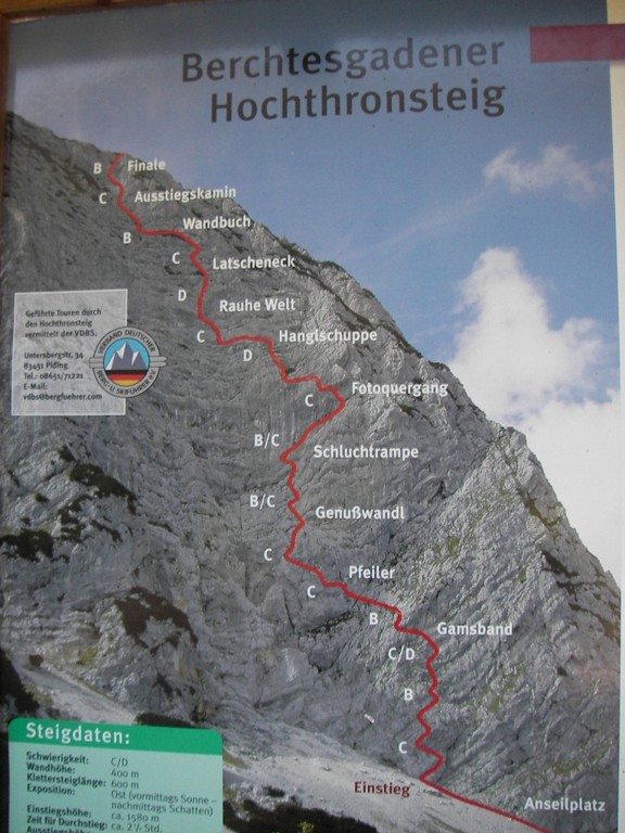 Alpiner Klettersteig auf den Berchtesgardener Hochthron 1973 m