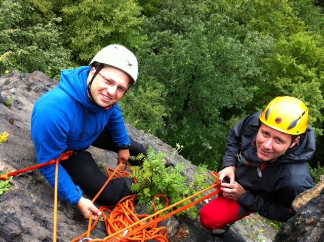 Klettern im Steinicht an der Septemberwand