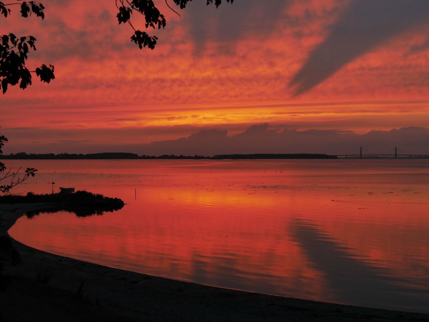 Sonnenuntergang vom Zelt