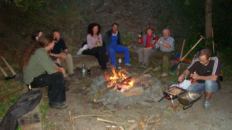 DAV Arbeitseinsatz im Klettergebiet Steinicht, 07.09.2011