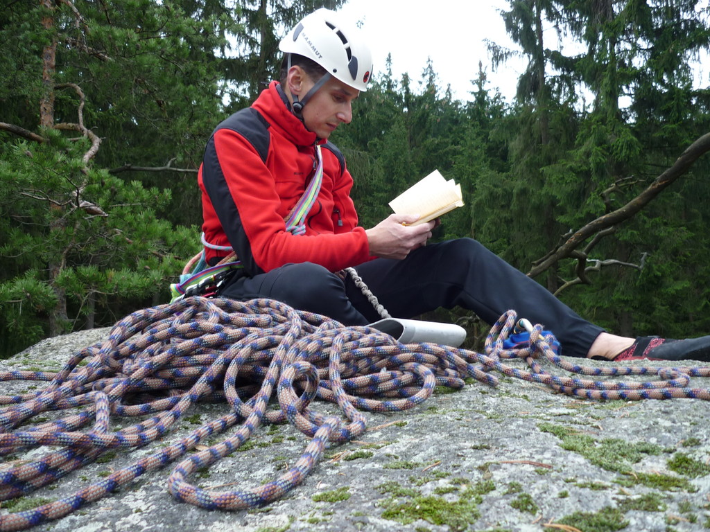 Auf dem Gipfel des Rockenstein (Klettergebiet Auersberg/Oberes Muldetal)