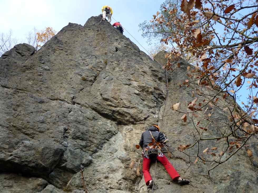 DAV Abklettern im Steinicht, Vogtland, Sachsen