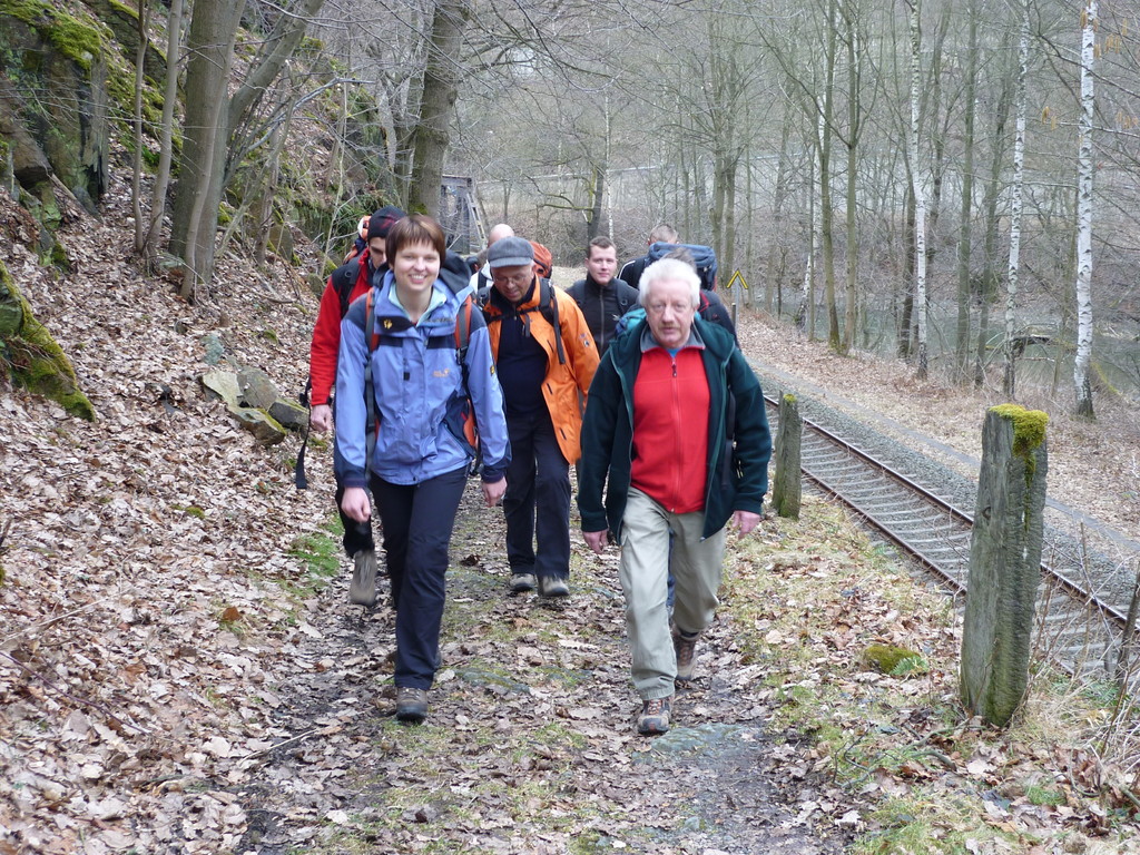 Anmarsch ins Steinicht auf der Suche nach trockenem Fels