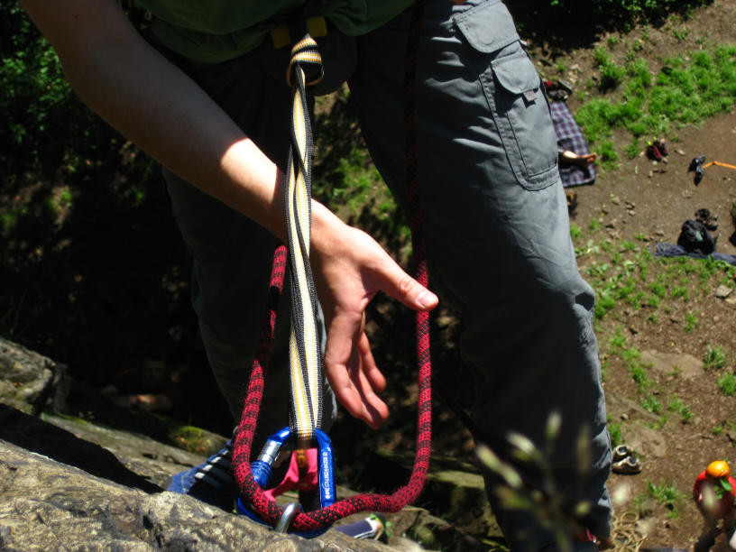 Klettern an der Schafswand (Klettergebiet Steinicht)