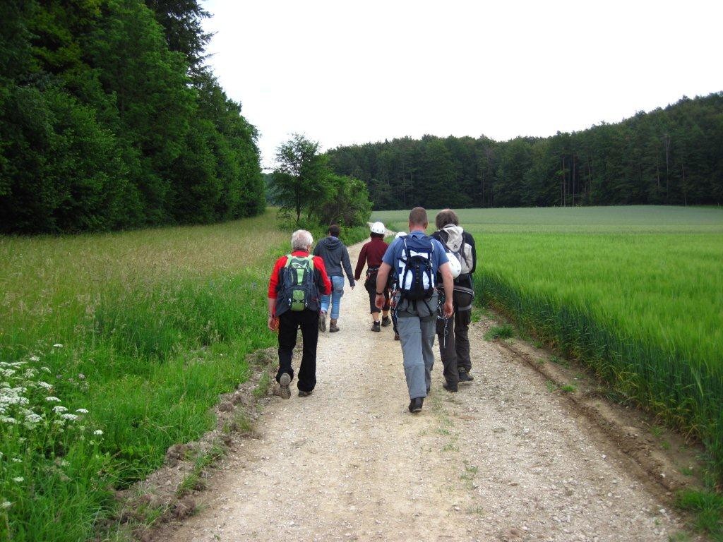 auf dem Höhenglück Klettersteig / Hersbrucker Schweiz