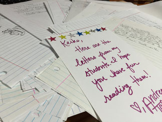 Letters from students at Franklin middle school