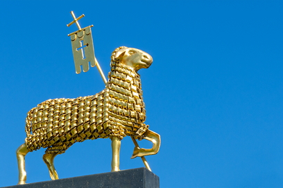 Skulptur, goldenes Schaf, Herrmannsdorfer, dem edlen Handwerk, Dr. Ralph Oehlmann, Oehlmann-Photography