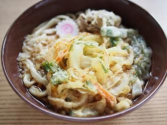 天ぷらかきあげうどん、ほうとう寿屋、河口湖、山梨