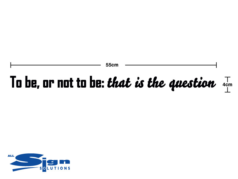 To be, or not to be that is the question Wall Art Company