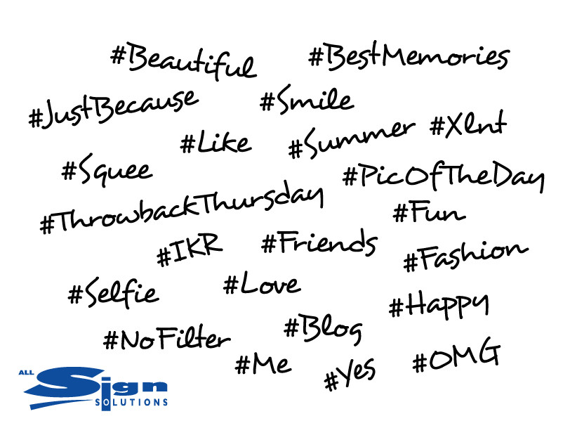 Hashtag Clouds Vinyl stickers Vinyl Decals Wall Art Company