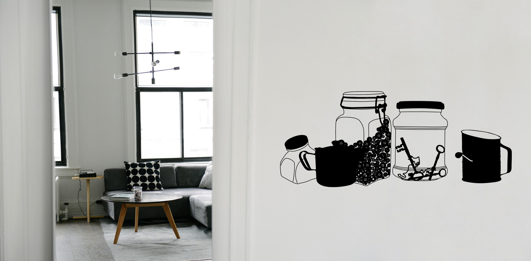 Vintage Jars Sticker Decal Vinyl Wall Art Company