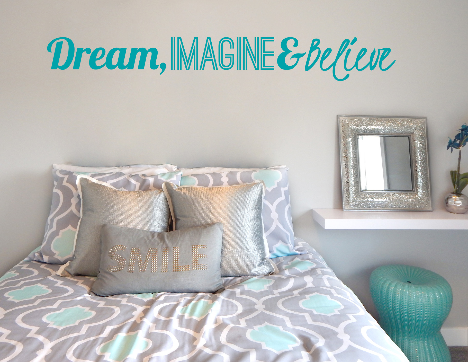 Dream, Imagine and Believe Vinyl Sticker Wall Art Company