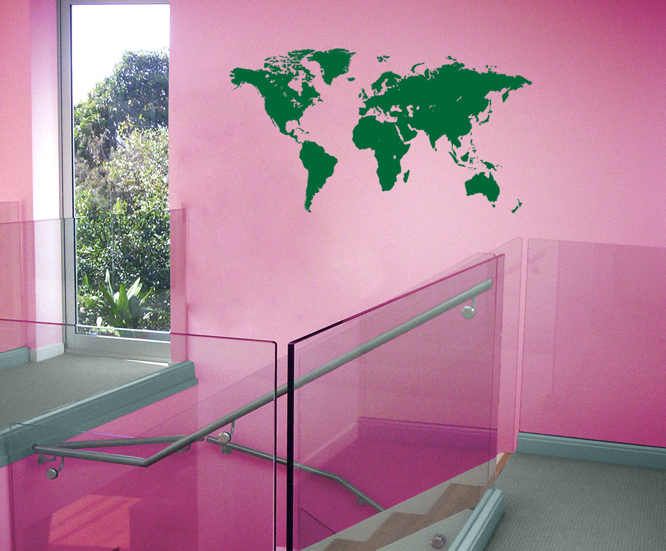 World Map Sticker Decal Vinyl Wall Art Company