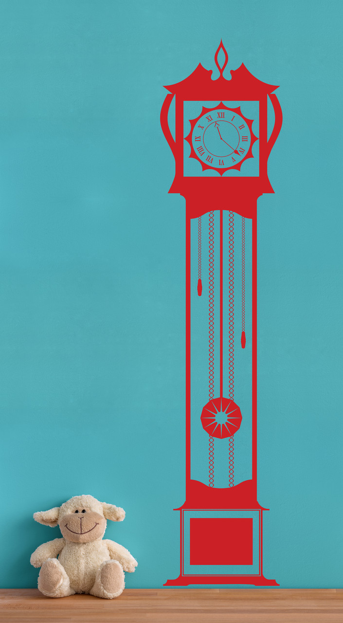 Grandfather Clock Vinyl Decal Sticker Wall Art Company