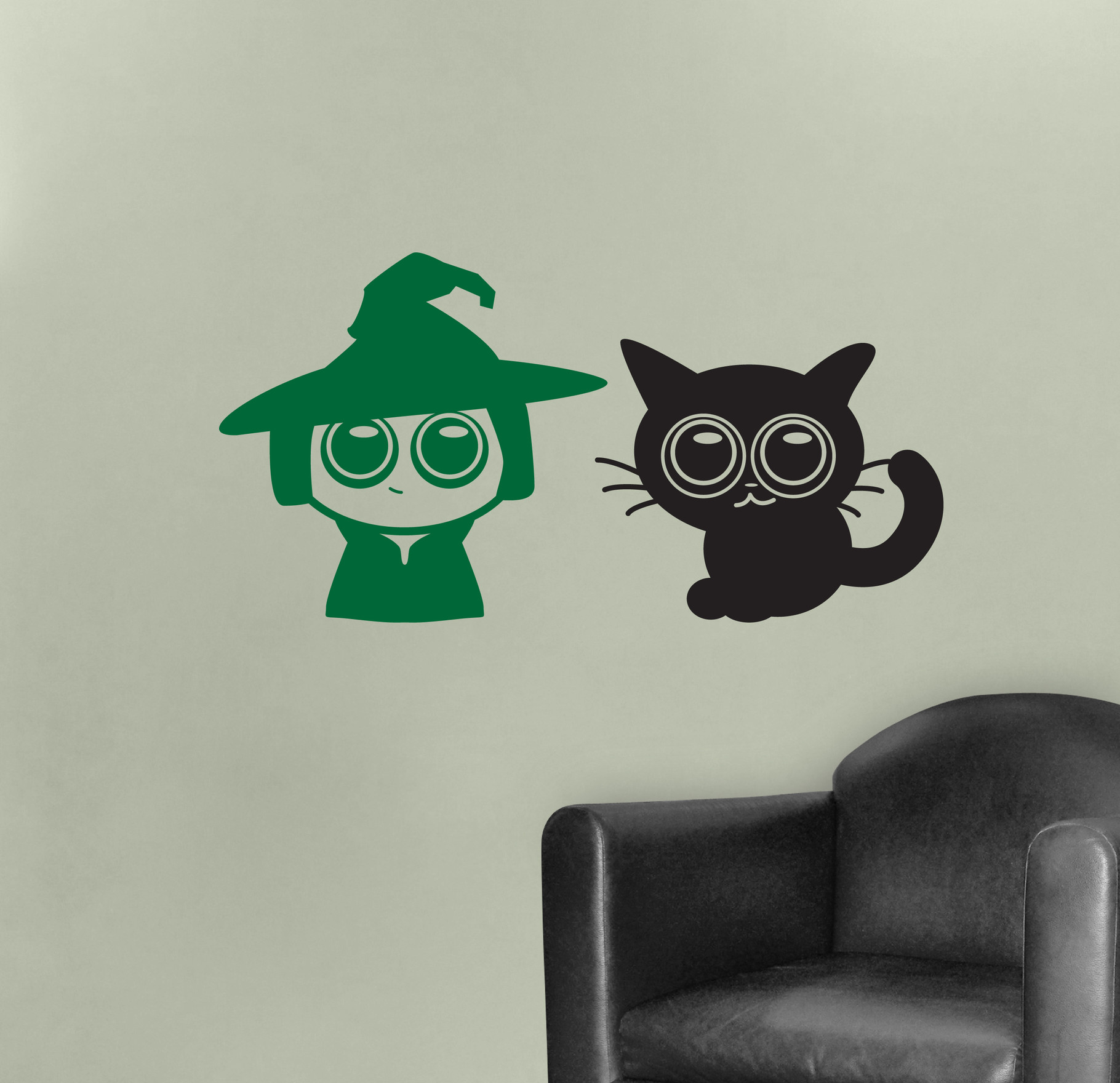 Cute Witch Halloween Vinyl Stickers Decal Wall Art Company