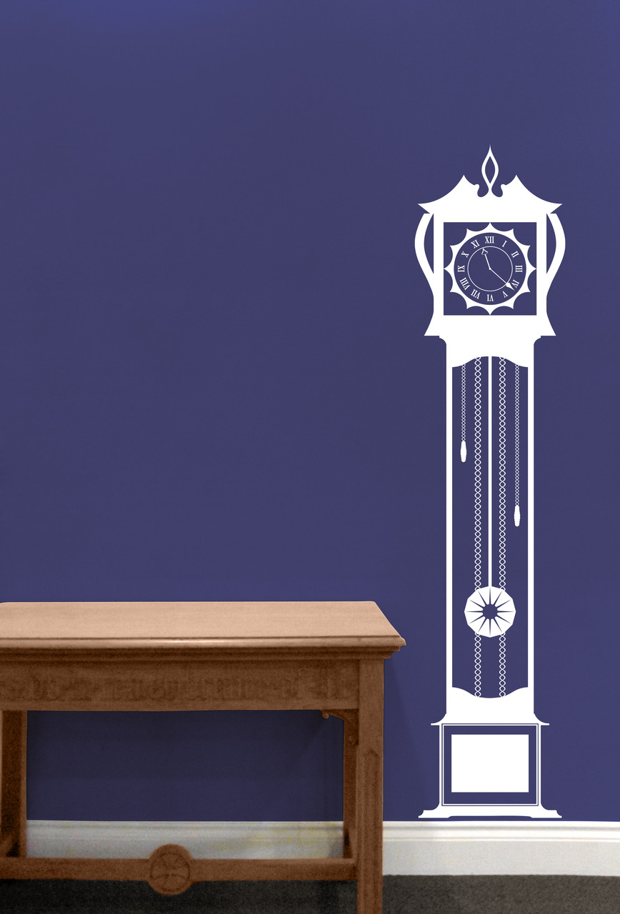 Grandfather Clock Vinyl Decal Sticker Wall Art Company