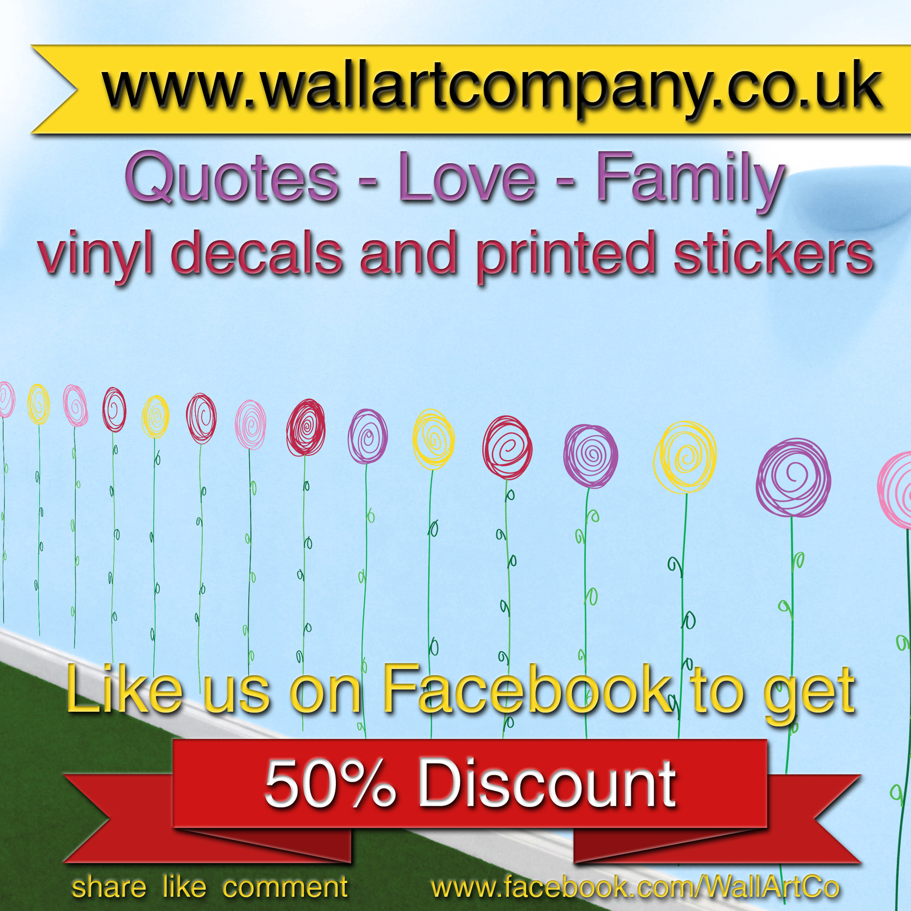 50% Off Voucher Code - Wall Art Company