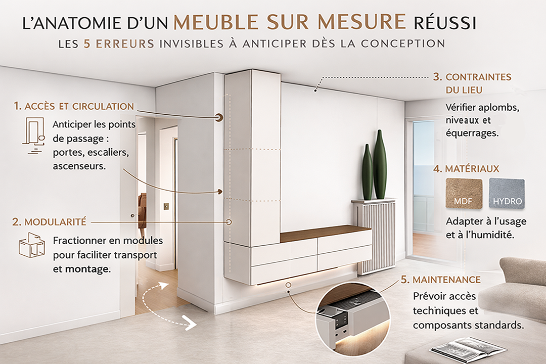 Meuble sur mesure : 5 erreurs à éviter lors de la conception