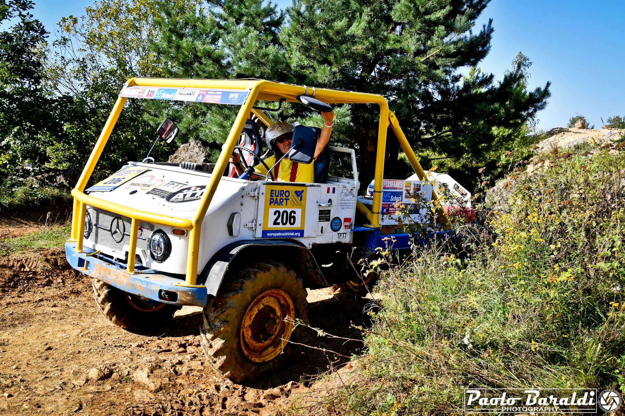 At the Europa Truck Trial in Langenaltheim (D) the first ever racing Unimog with electric retrofit