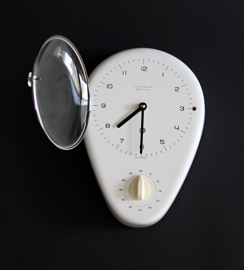 Junghans Max Bill Kuechenuhr Weiss - Shop für vintage Designermöbel