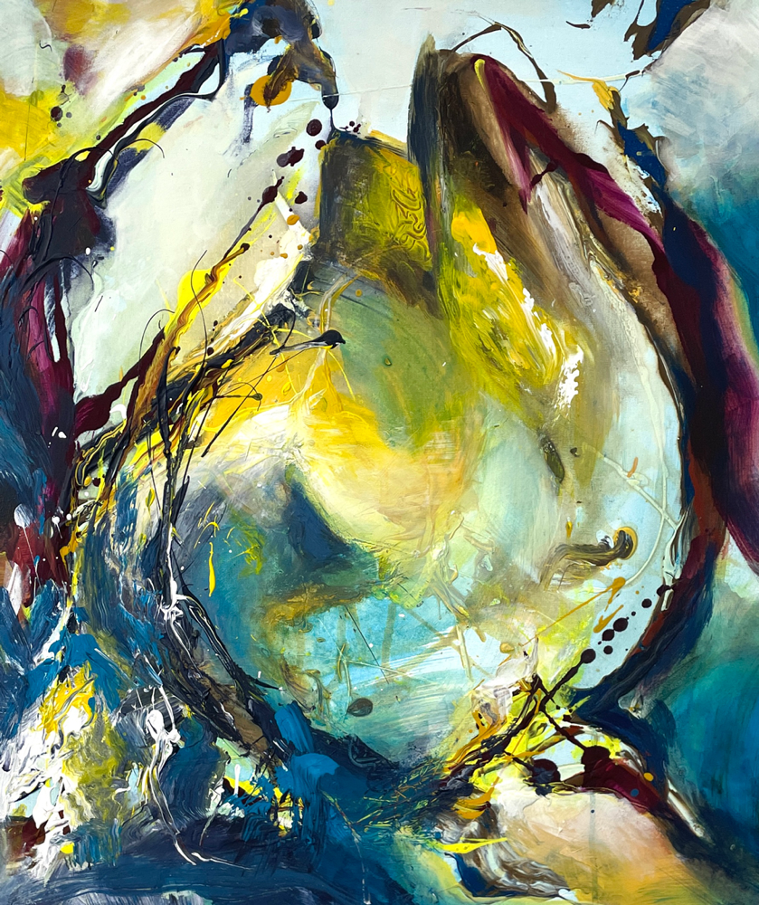 2024 | cavalos de espírito | 70 x 60 cm | Acryl/Lwd. | Claudia Kessler-Simsch