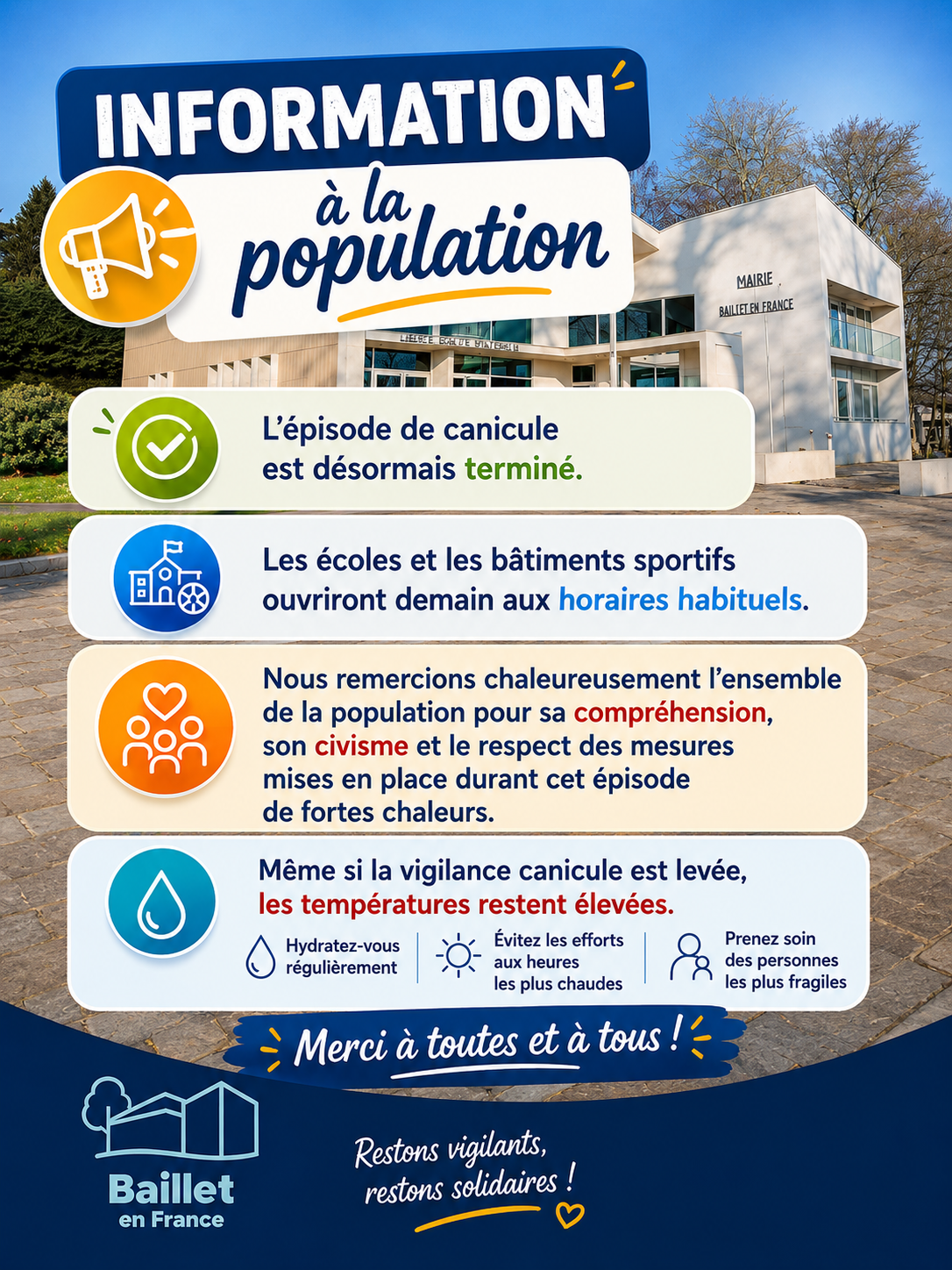 Information à la population