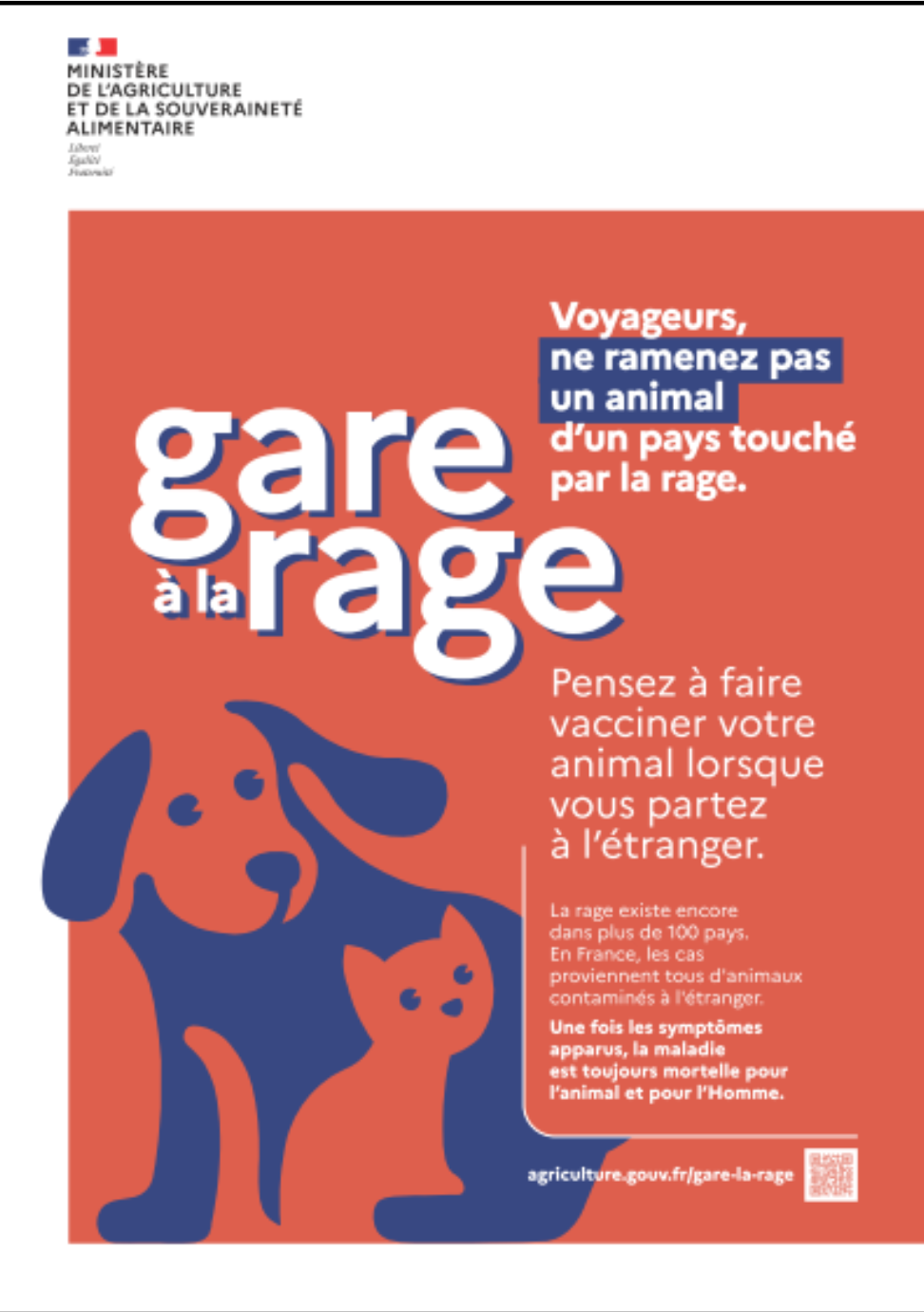 A l'étranger, attention à la rage