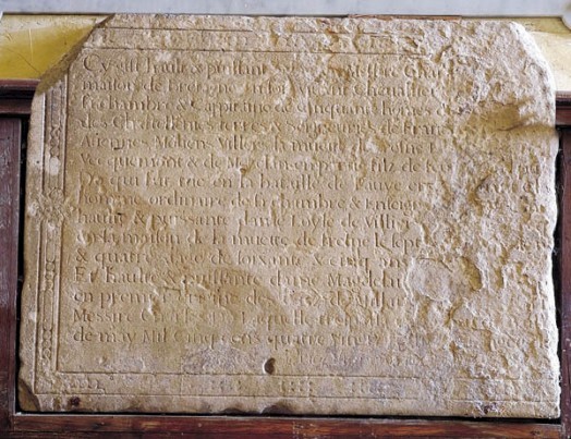 Epitaphe de Charles d'O