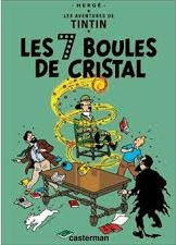 La page de garde de l'album Les 7 Boules de Cristal des Aventures de Tintin illustre le mouvement de l'énergie par la boule de feu tournoyant autour du Professeur Tournesol, dans le sens des aiguilles d'une montre  