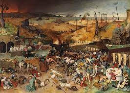 "Le Triomphe de la Mort" - Oeuvre de Pieter Brueghel ou Bruegel dit l'Ancien, peintre et graveur de Brabant-Septentrional (1525/1569). Cliquer pour agrandir.