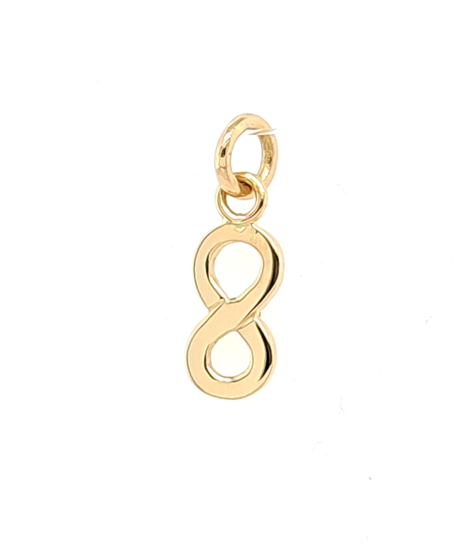 Pendentif "infini", le 8, l'éternité, en or jaune 750
