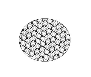 dessin de serti grains sur un médaillon. J'ai détourné cette technique pour en faire un objet de décoration