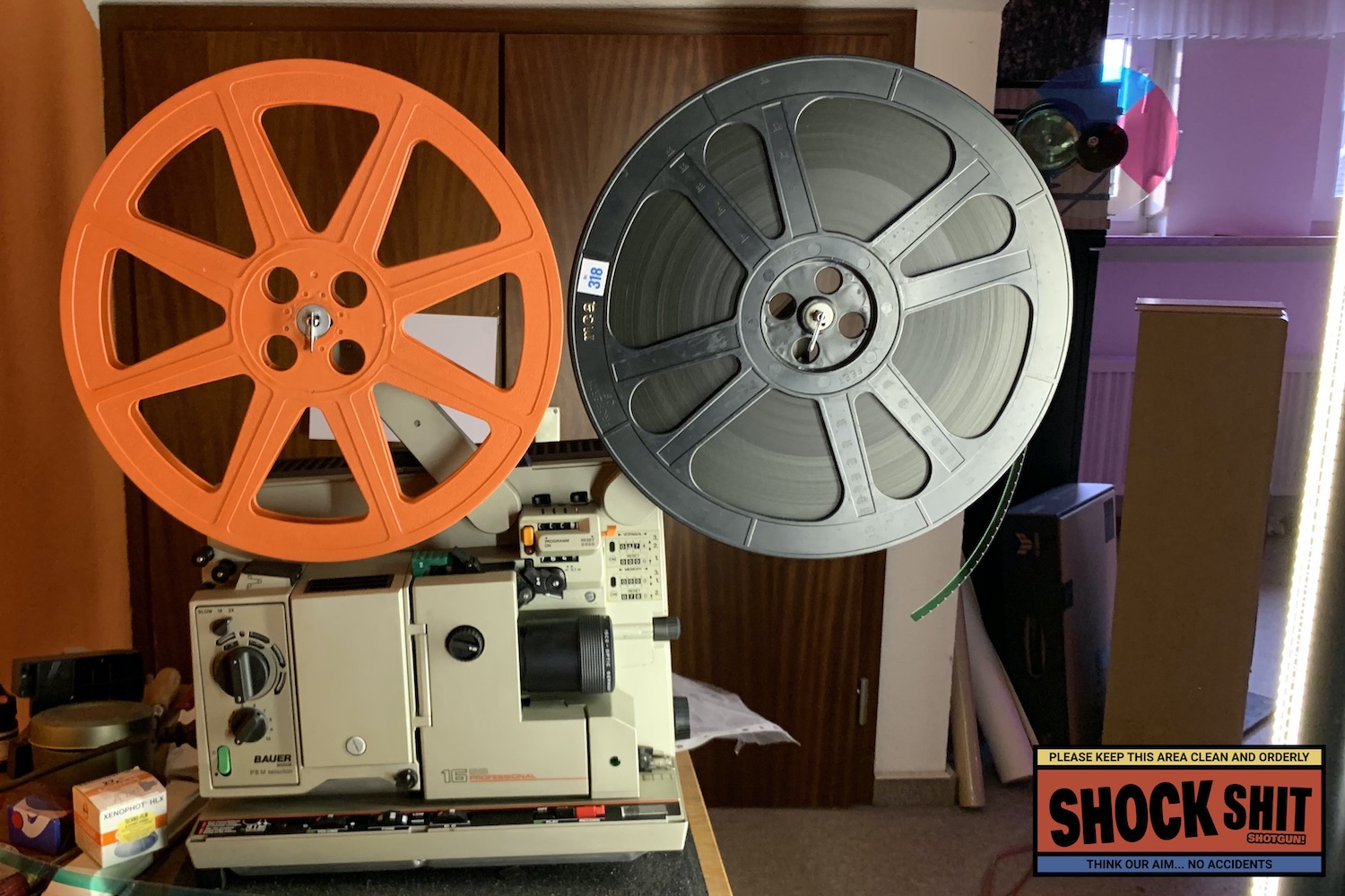 Stock Footage: Bauer P8 M Selecton 16mm Projector