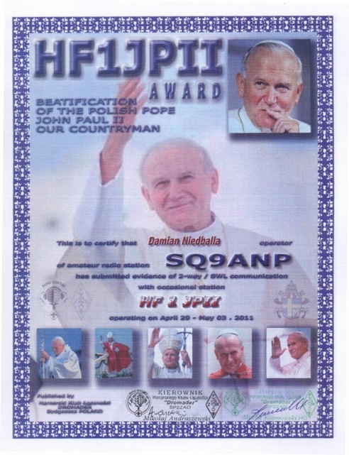DYPLOM AWARD HF1JPII