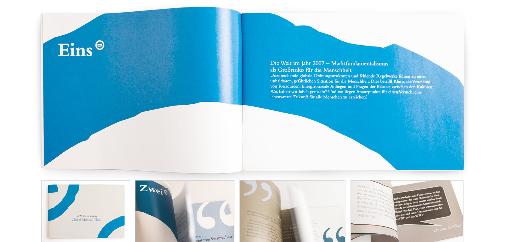 GLOBAL MARSHALL PLAN Foundation / Literatur / G-8-Journalistenbroschüre 2007 / Agentur: Leagas Delaney HH