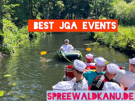 Kahnfahrten zu Jngesellenabschieden durch den Spreewald -Kahn-SUP Paket oder JGA Schleppkahn