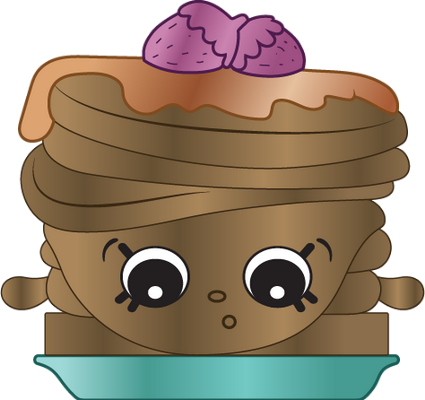 pancake [Shopkins] - gourmandise- alimentation - smiley émoticône émoji cartoon clipart illustration - artémotic