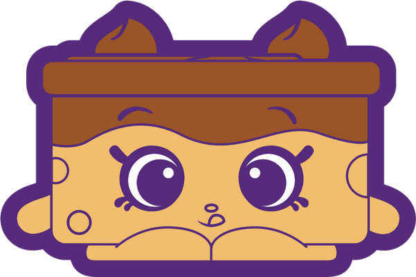 gâteau [Shopkins] - gourmandise- alimentation - smiley émoticône émoji cartoon clipart illustration - artémotic