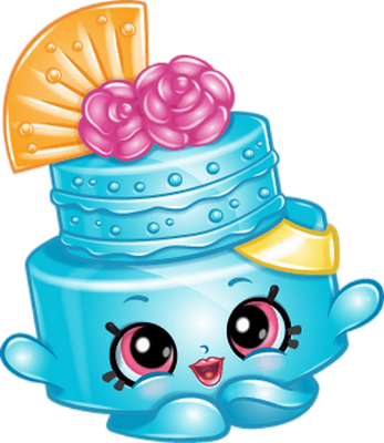 gâteau [Shopkins] - gourmandise- alimentation - smiley émoticône émoji cartoon clipart illustration - artémotic