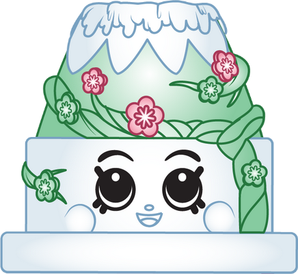 gâteau [Shopkins] - gourmandise- alimentation - smiley émoticône émoji cartoon clipart illustration - artémotic